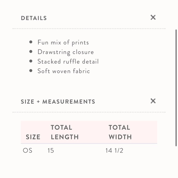 Matilda Jane “In the Ruffles” drawstring backpack - Picture 3 of 3